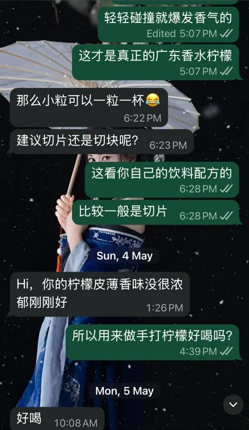 WhatsApp Review: 手打柠檬茶研发